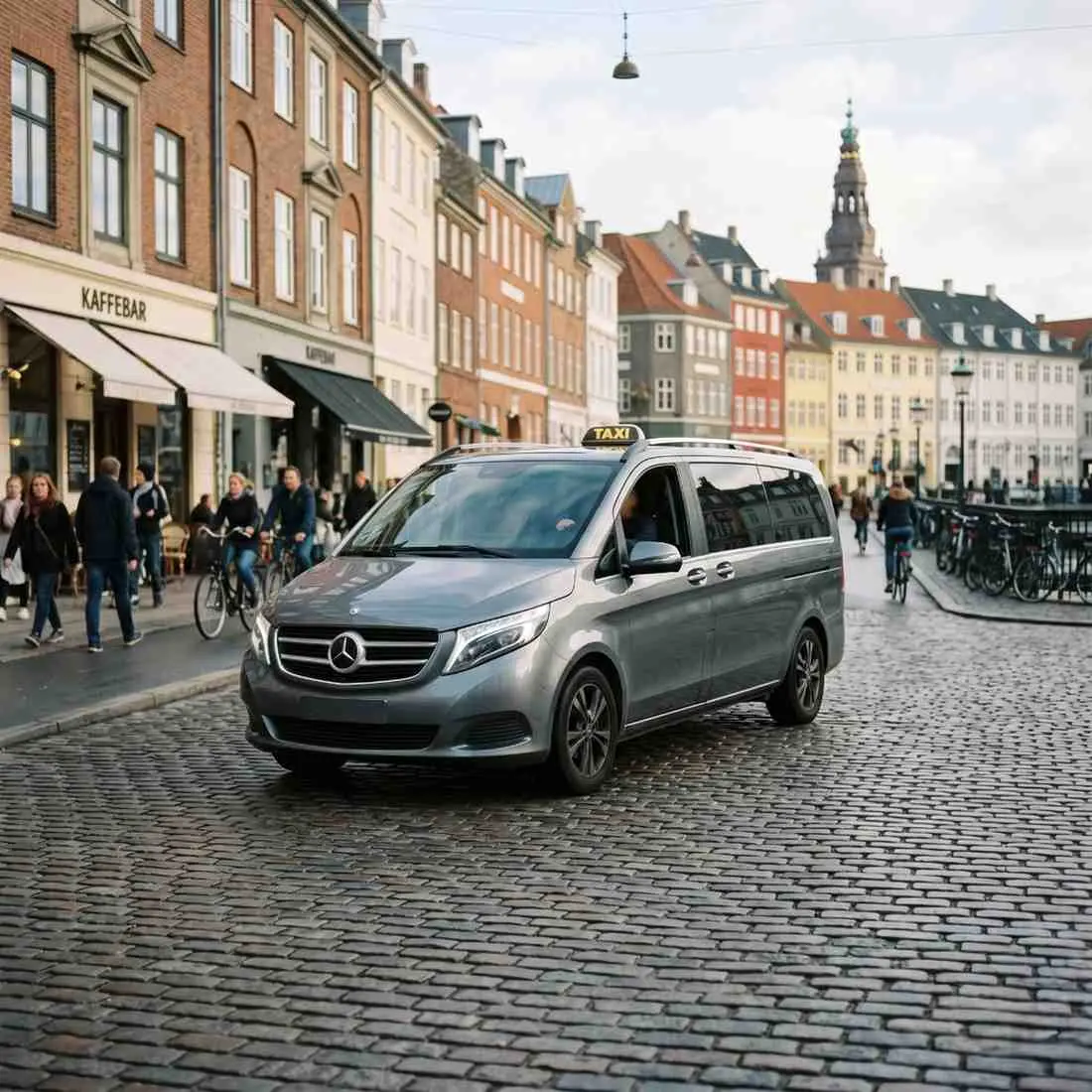 Taxi in central Copenhagen
